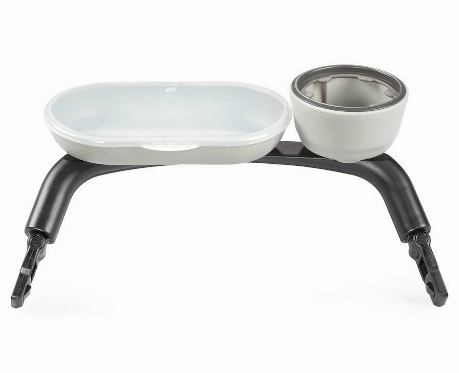 Peg Perego Child's Front Bar with Tray & Cup Holder for Ypsi Stroller - Charcoal