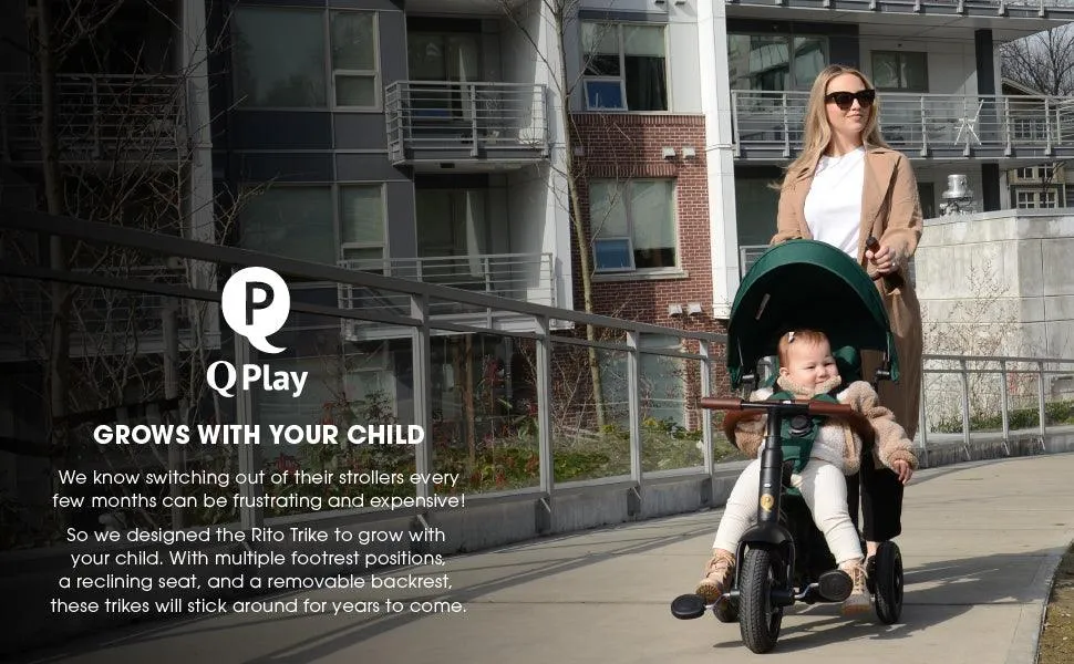 Q Play Rito Plus Folding Stroller Trike - Premium - 2023 Edition