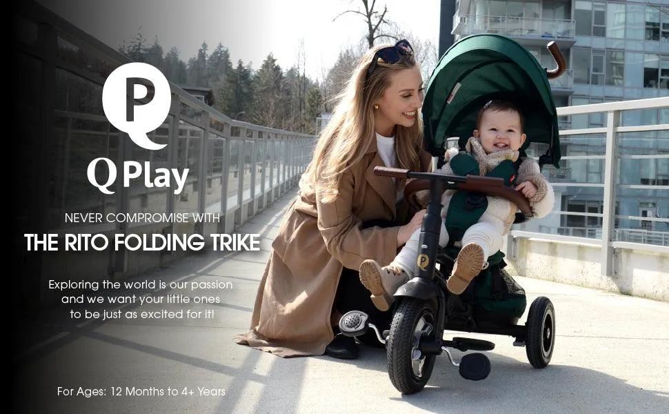 Q Play Rito Plus Folding Stroller Trike - Premium - 2023 Edition