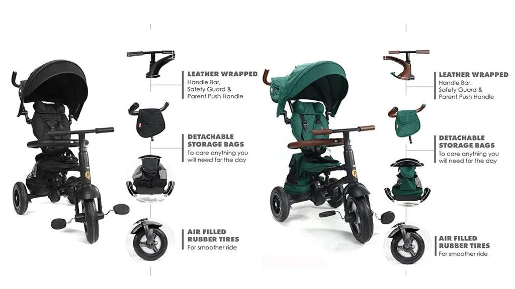 Q Play Rito Plus Folding Stroller Trike - Premium - 2023 Edition