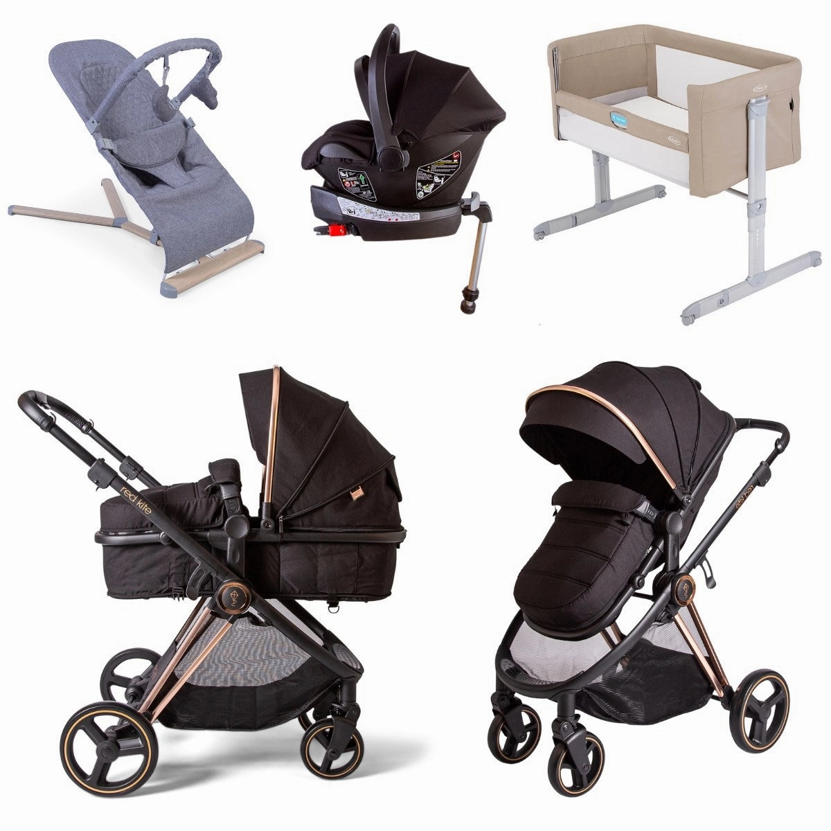 Red Kite Push Me Pace i Travel & Nursery Bundle, Amber