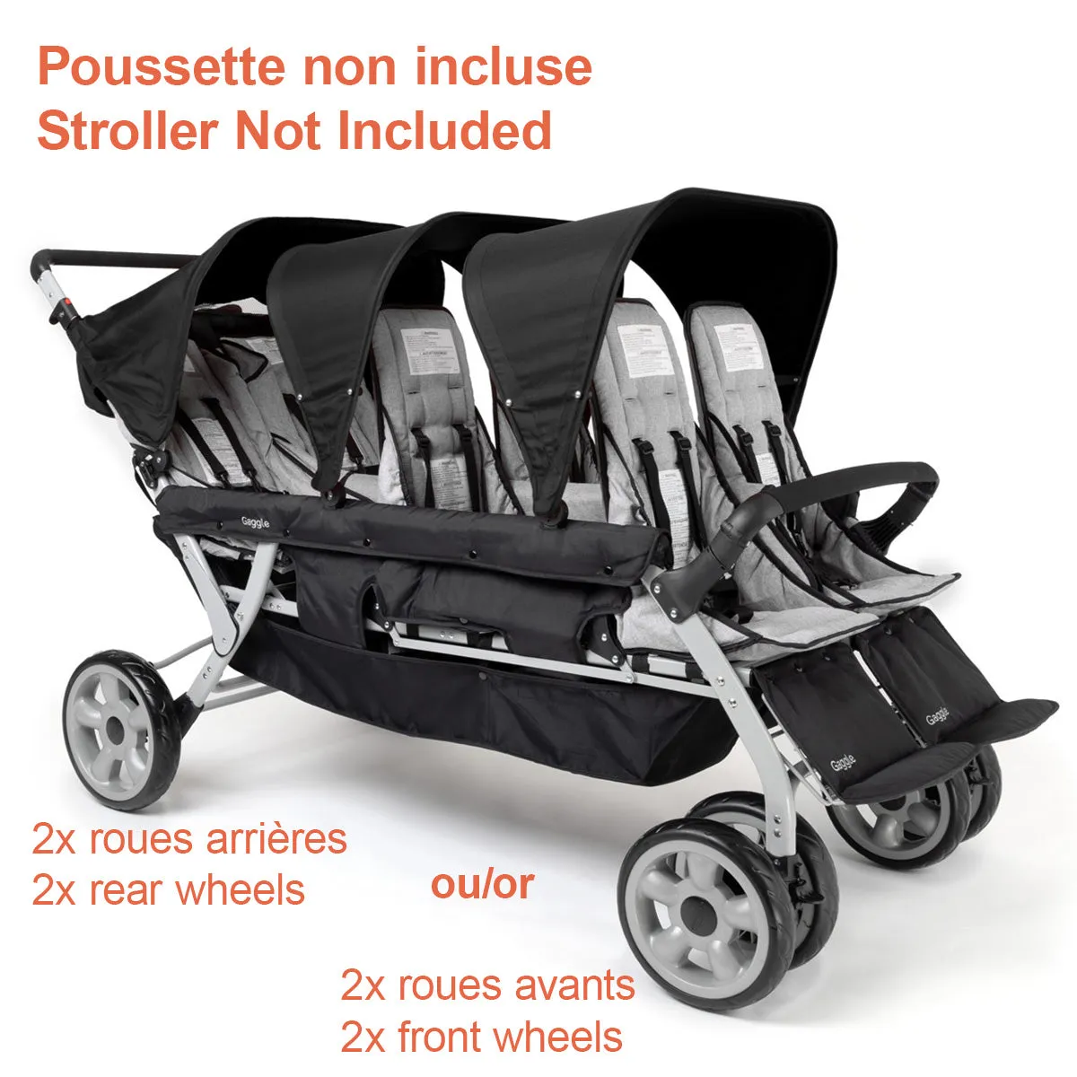 Replacement Wheels for Foundations GAGGLE Jamboree 6-Passenger Stroller