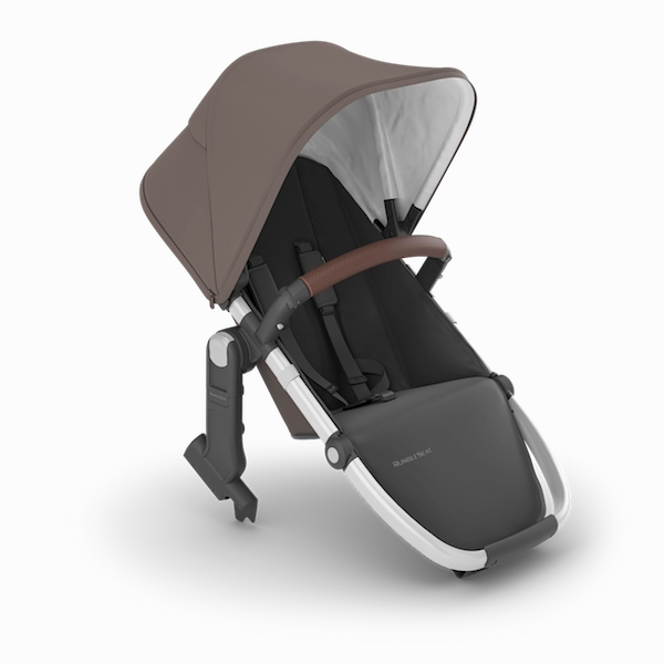 Rumble Seat V2  Theo - Dark Taupe | Silver Frame| Chestnut Leather