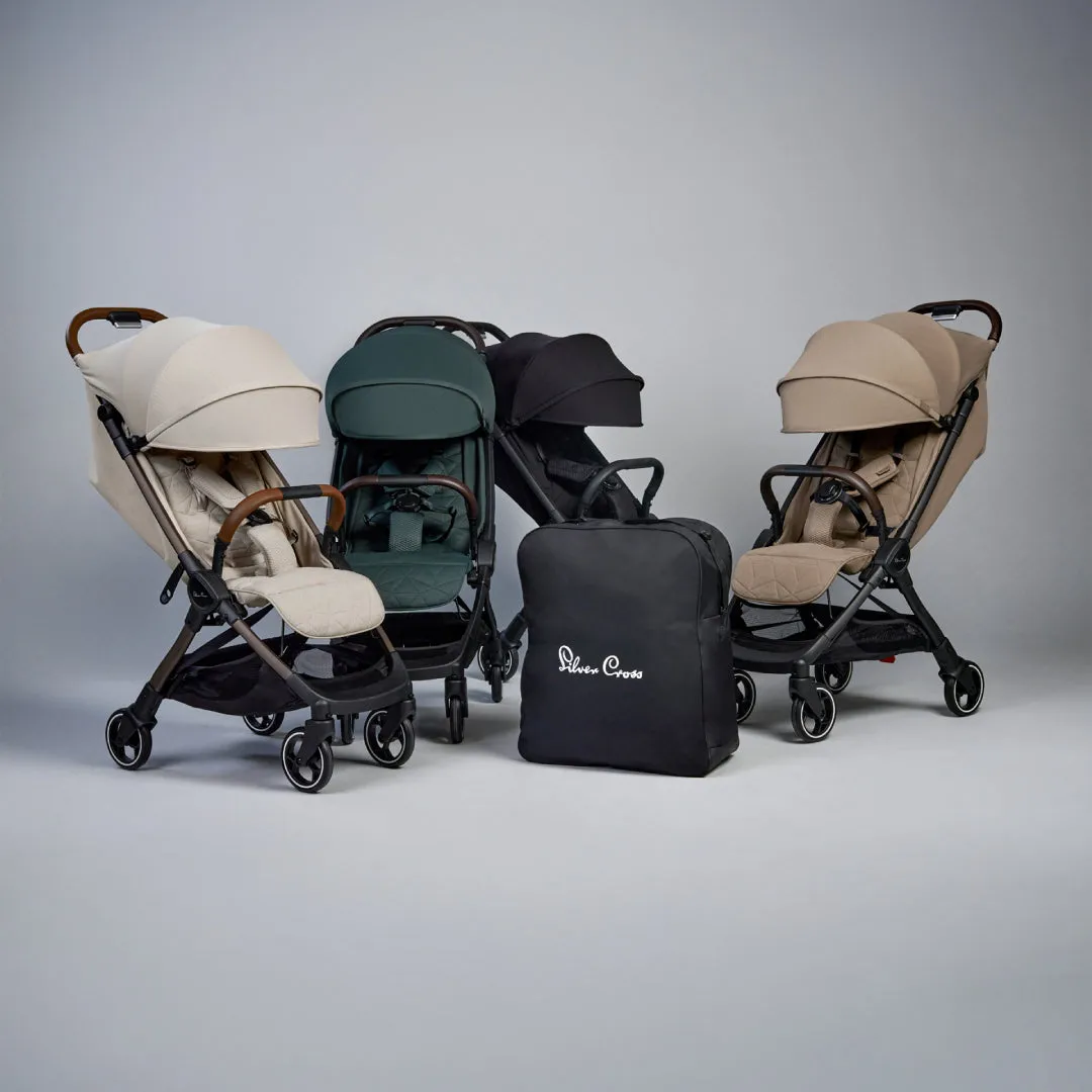Silver Cross Clic 2 Stroller & Footmuff Bundle - Latte