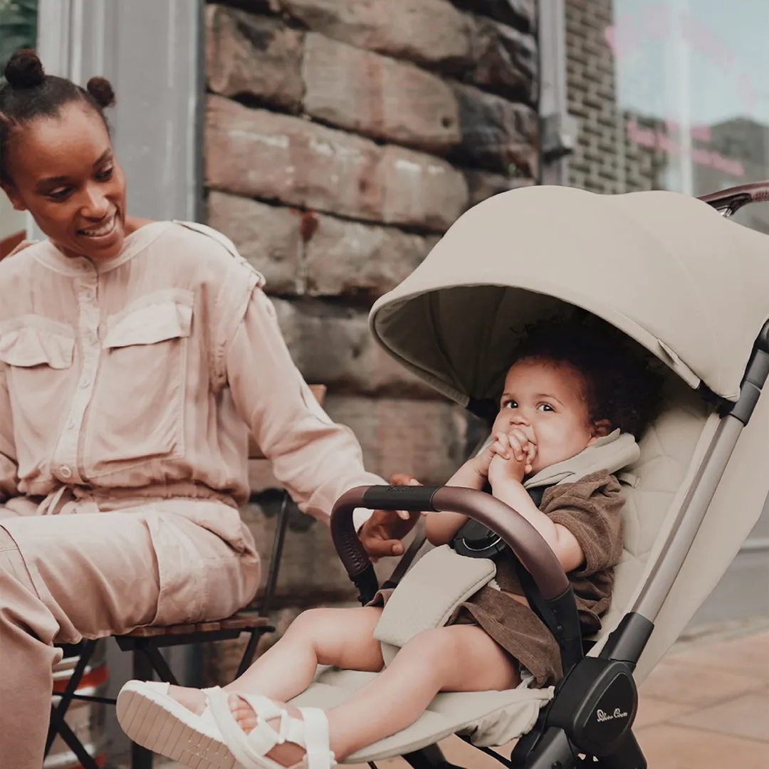 Silver Cross Clic 2 Stroller & Footmuff Bundle - Latte