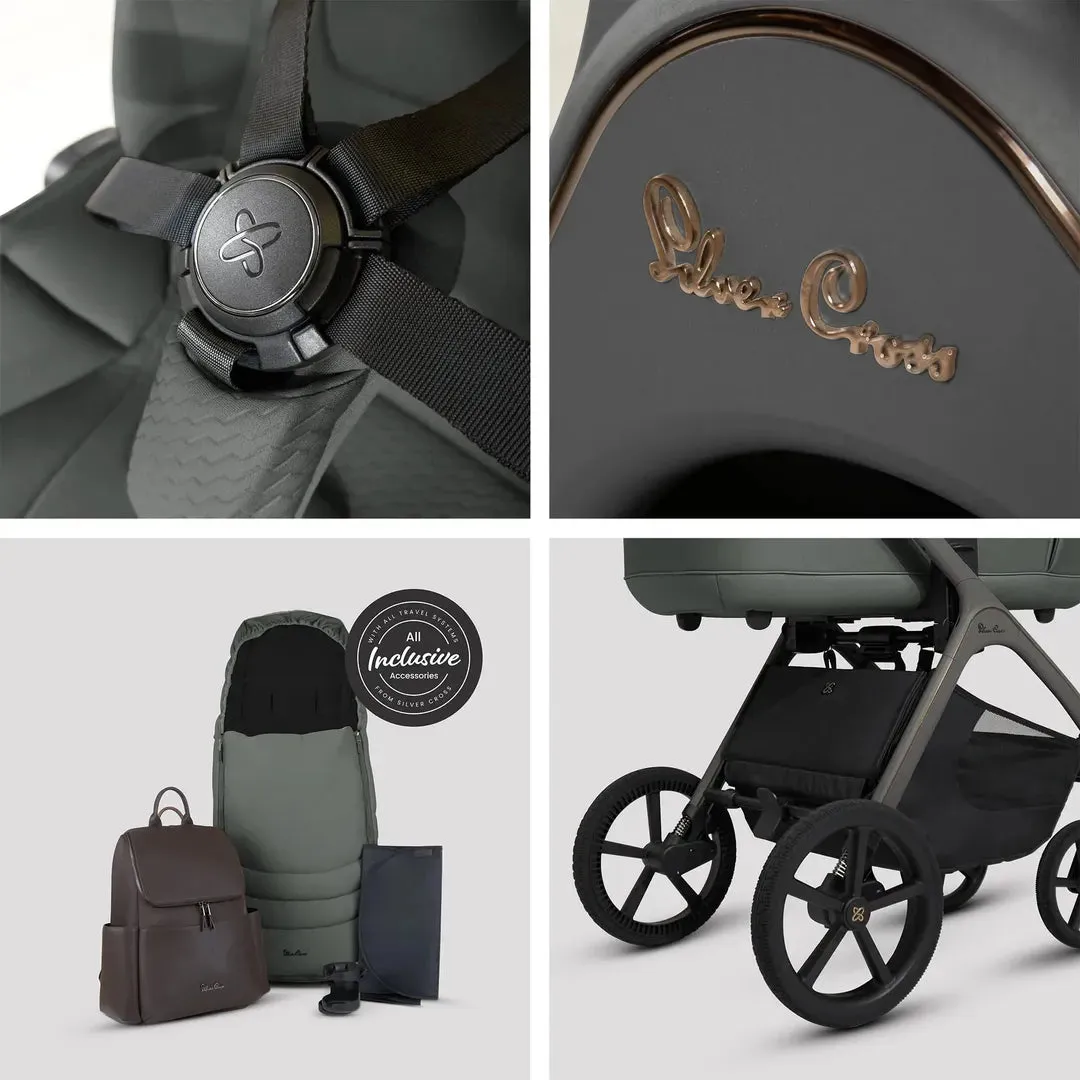 Silver Cross Cove Ultimate 360 Car Seat Bundle -  Pewter