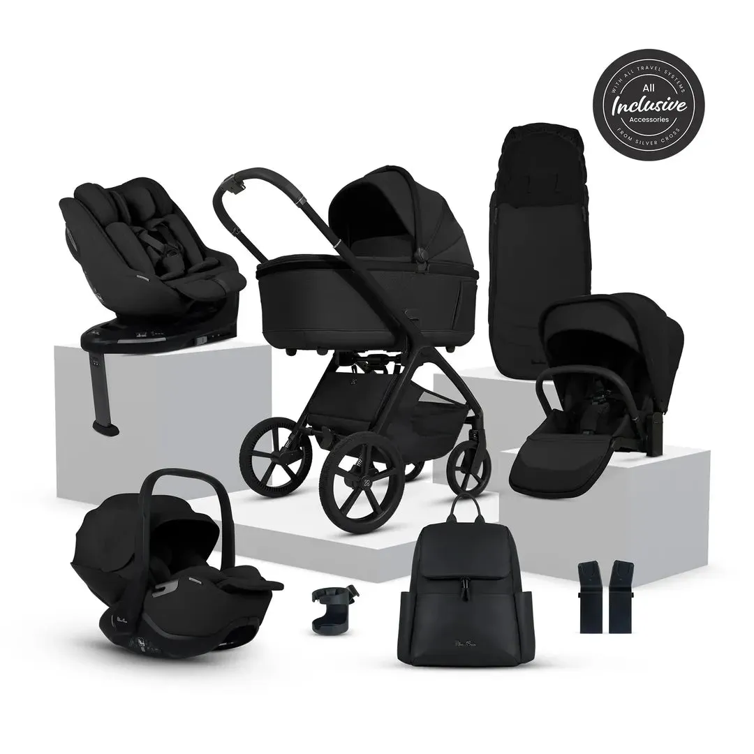 Silver Cross Cove Ultimate 360 Car Seat Family Bundle - Onyx