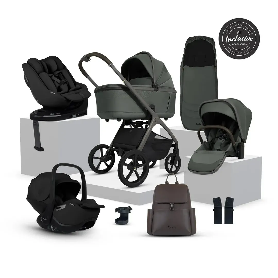 Silver Cross Cove Ultimate 360 Car Seat Family Bundle - Pewter
