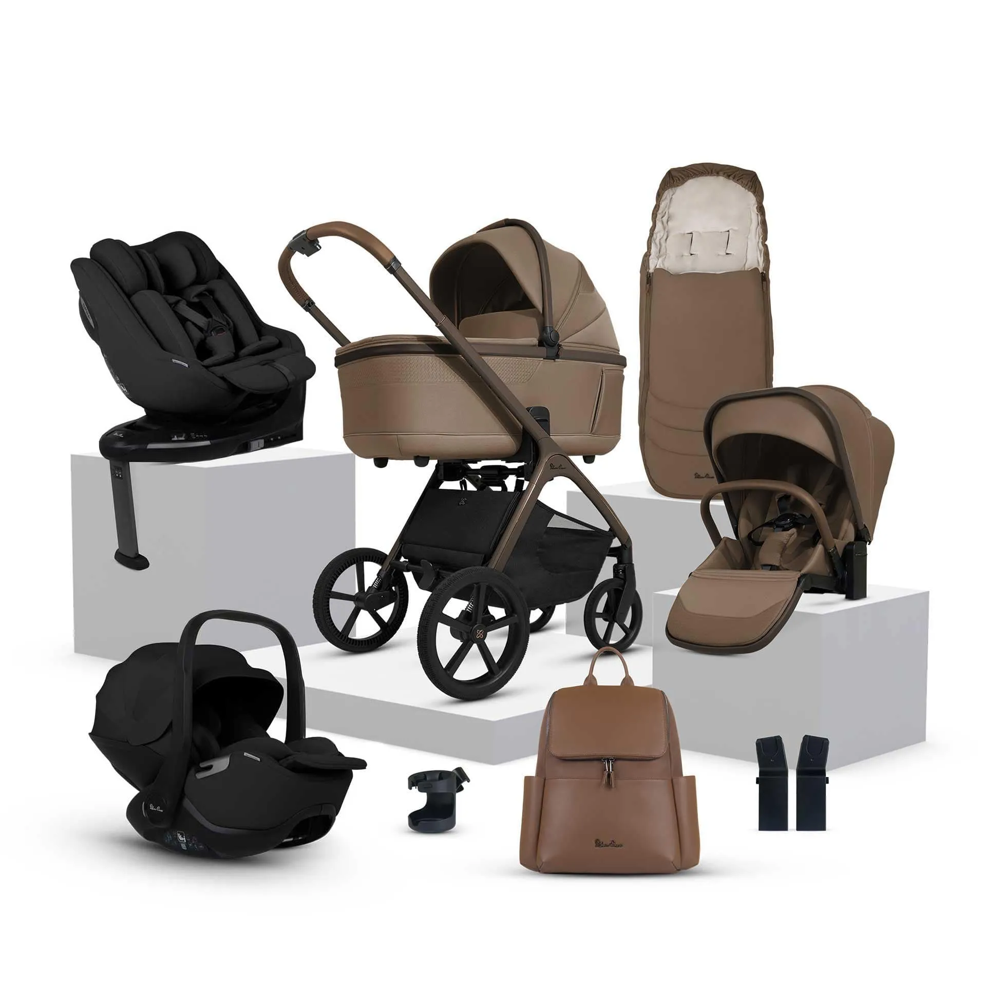 Silver Cross Cove Ultimate 360 Family Car Seat Bundle - Maple