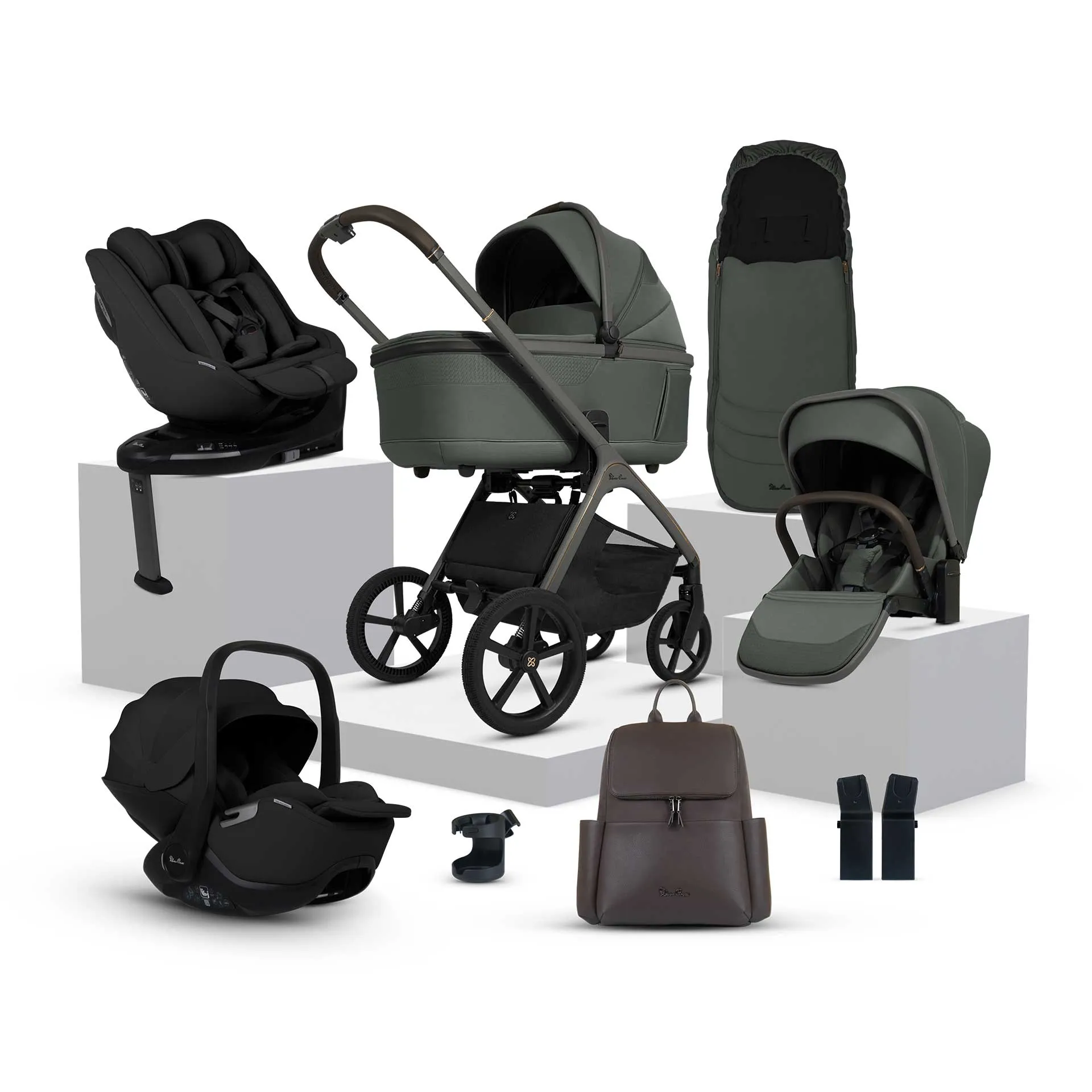 Silver Cross Cove Ultimate 360 Family Car Seat Bundle - Pewter