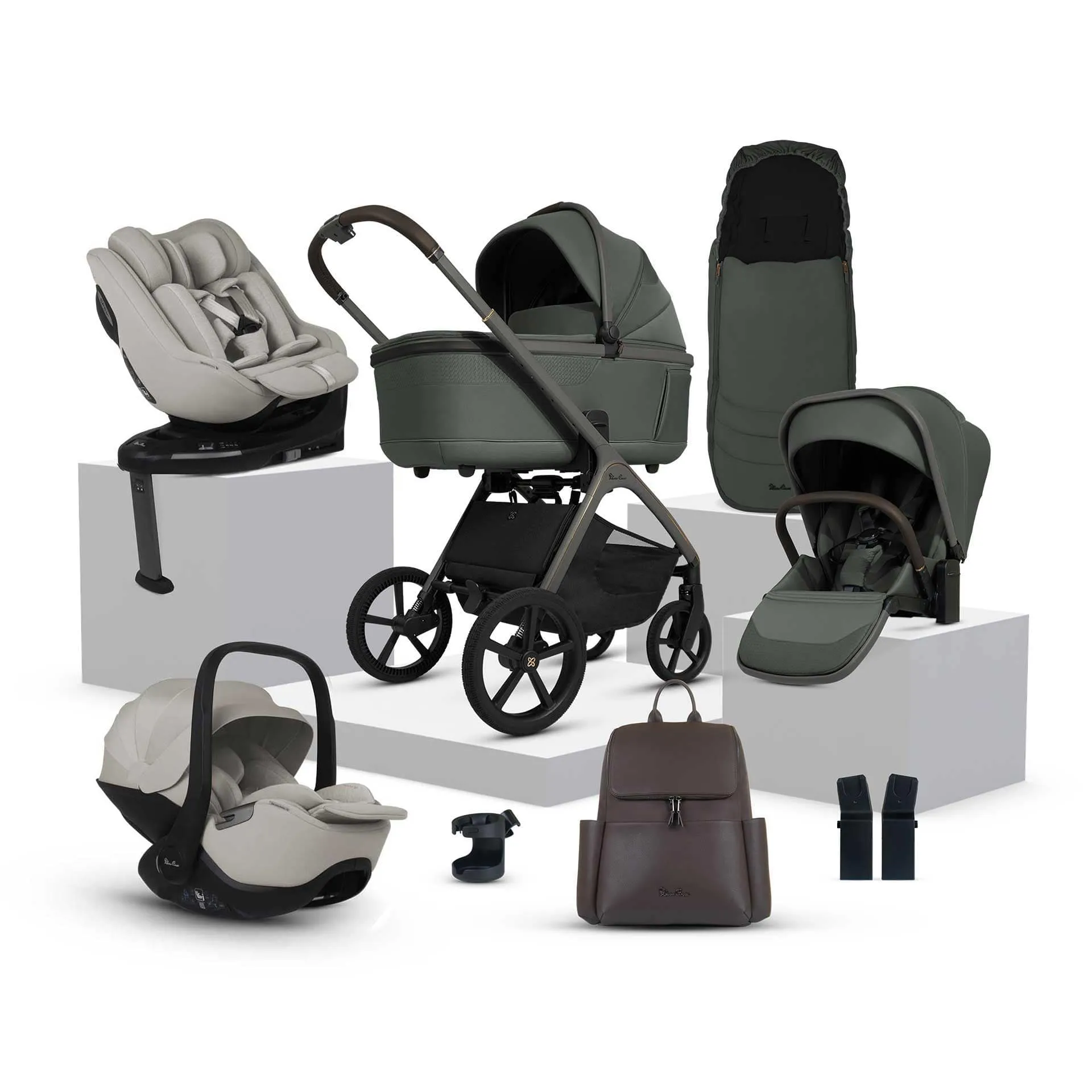 Silver Cross Cove Ultimate 360 Family Car Seat Bundle - Pewter