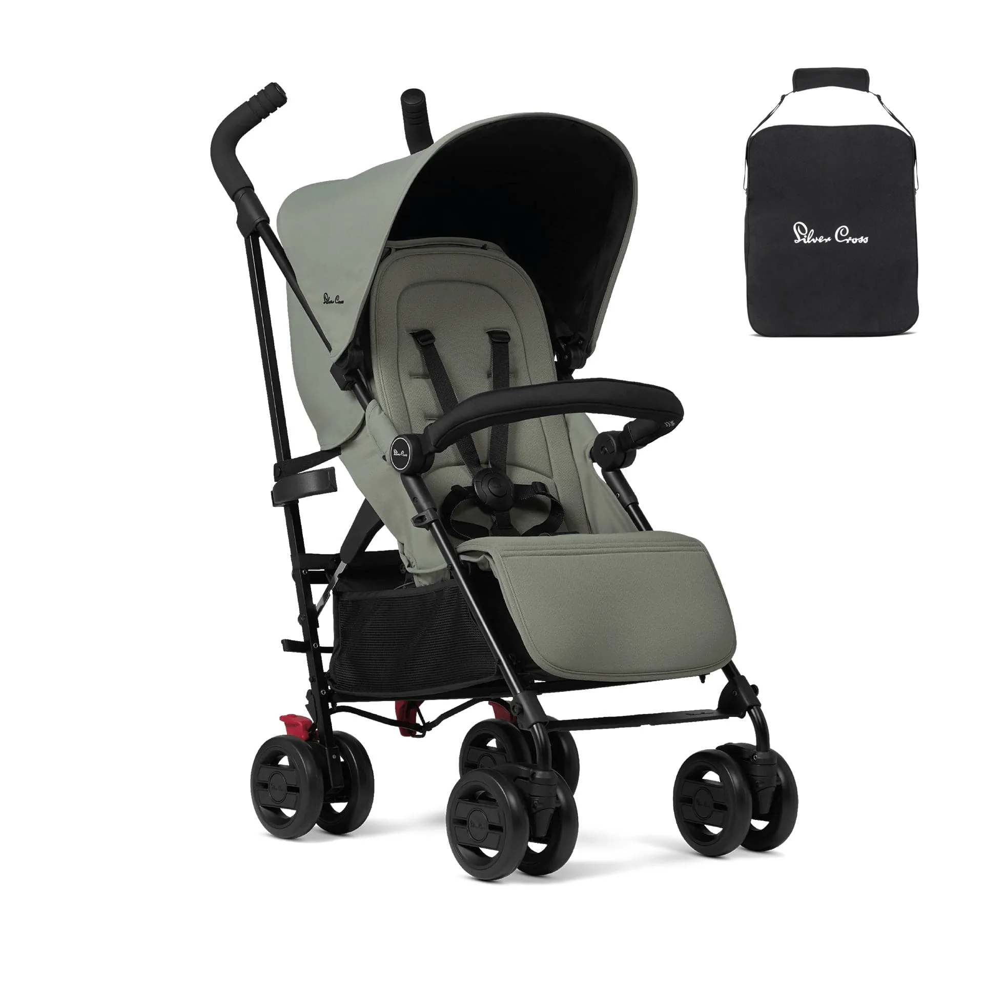Silver Cross Pop Pushchair & Travel Bag - Sage