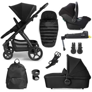 Silver Cross Tide 3-in-1 Dream Travel System   Free Accessories Pack Bundle, Black