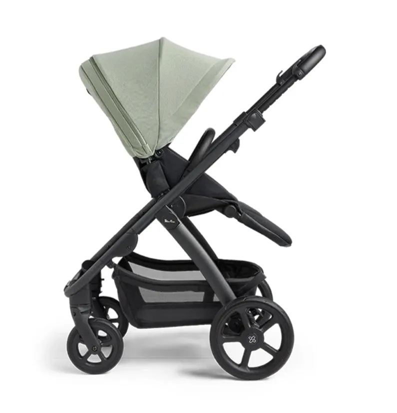 Silver Cross Tide 3-in-1 Dream Travel System   Free Accessories Pack Bundle, Sage on Black