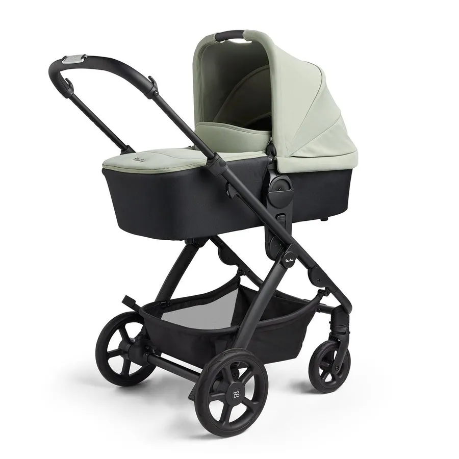 Silver Cross Tide 3-in-1 Dream Travel System   Free Accessories Pack Bundle, Sage on Black