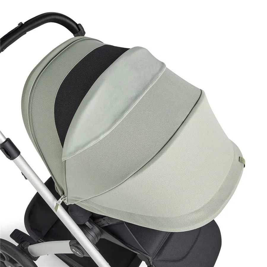 Silver Cross Tide 3-in-1 Dream Travel System   Free Accessories Pack Bundle, Sage on Silver