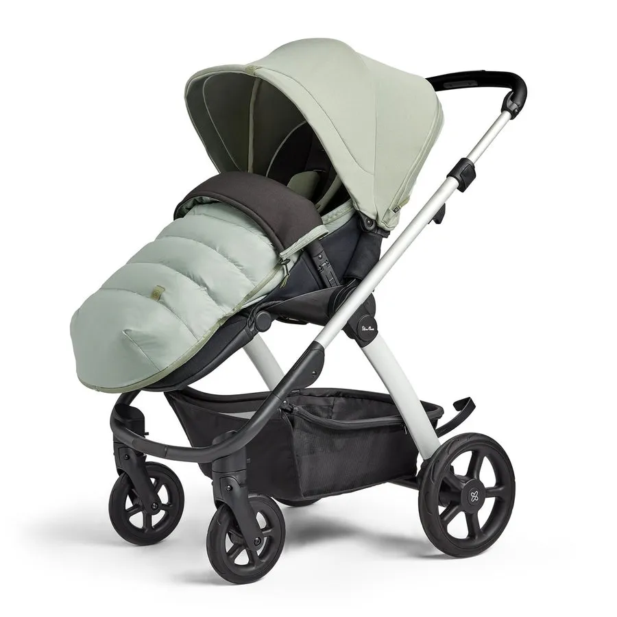 Silver Cross Tide 3-in-1 Dream Travel System   Free Accessories Pack Bundle, Sage on Silver
