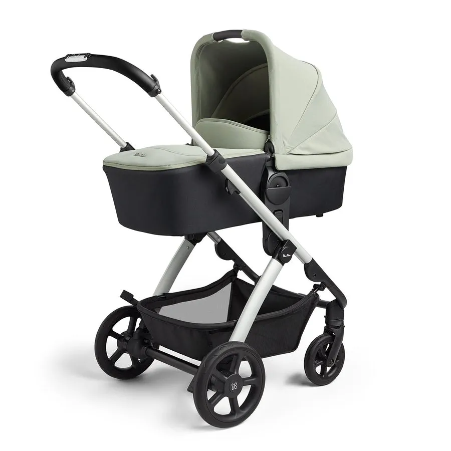 Silver Cross Tide 3-in-1 Dream Travel System   Free Accessories Pack Bundle, Sage on Silver