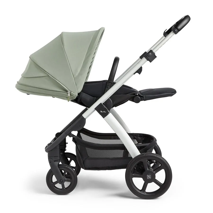 Silver Cross Tide 3-in-1 Dream Travel System   Free Accessories Pack Bundle, Sage on Silver