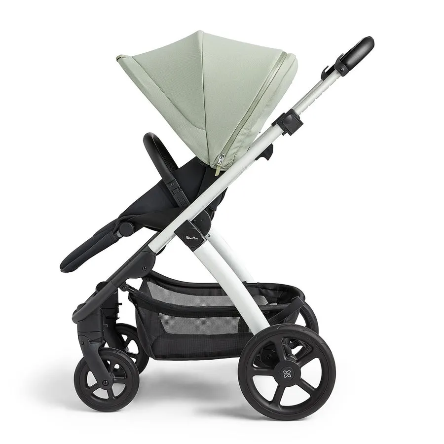 Silver Cross Tide 3-in-1 Dream Travel System   Free Accessories Pack Bundle, Sage on Silver