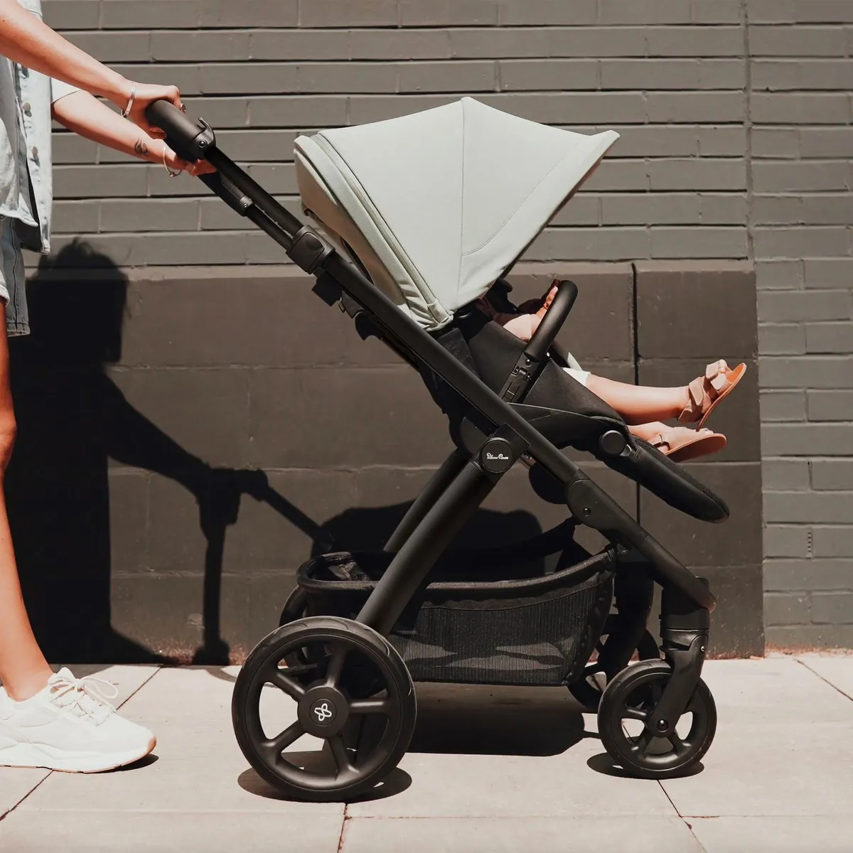 Silver Cross Tide 3-in-1 Dream Travel System   Free Accessories Pack Bundle, Sage on Silver