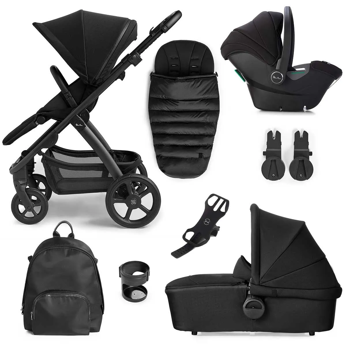 Silver Cross Tide 3-in-1 Dream Travel System   Free Accessories Pack Bundle, Stone