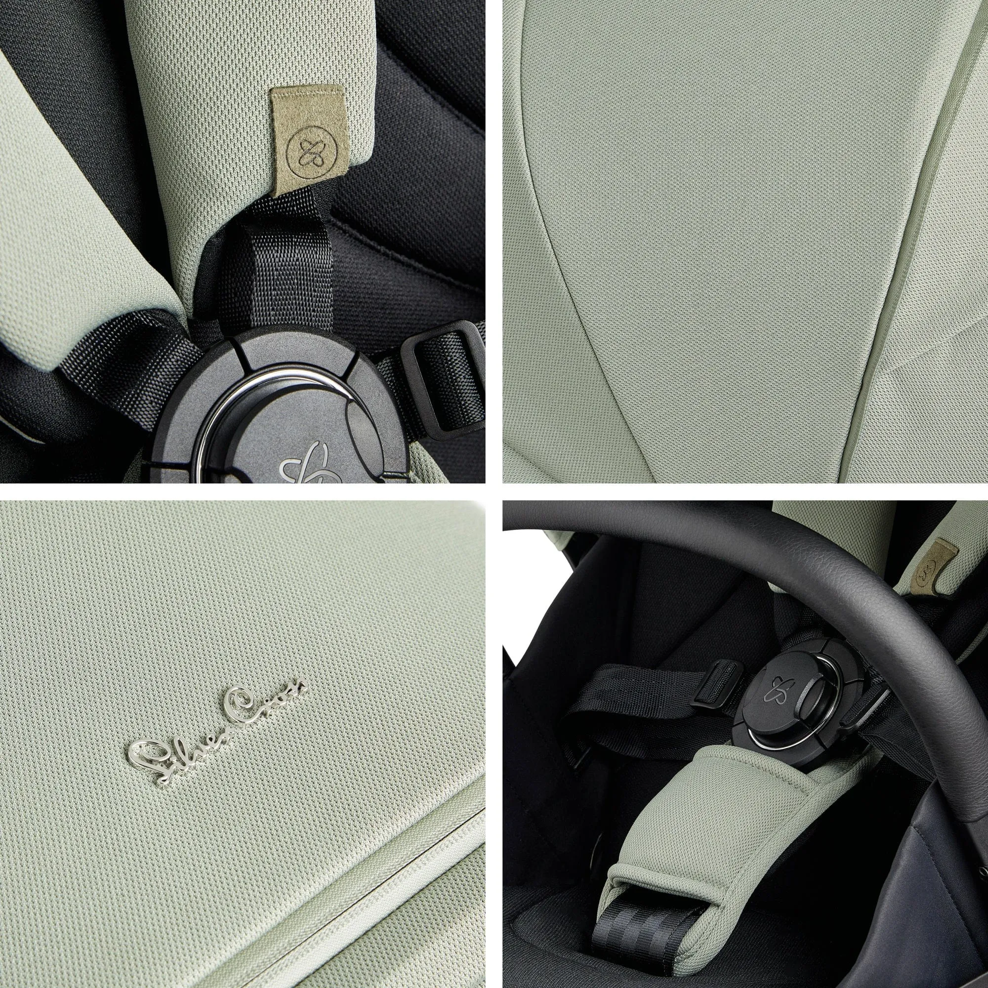 Silver Cross Tide and Dream i-Size Car Seat - Sage (Black)