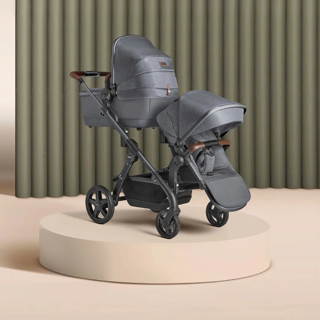 Silver Cross Wave 3 Single to Double Travel System (12 Piece) - Lunar