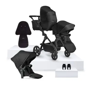 Silver Cross Wave 3 Single to Double Travel System (12 Piece) - Onyx