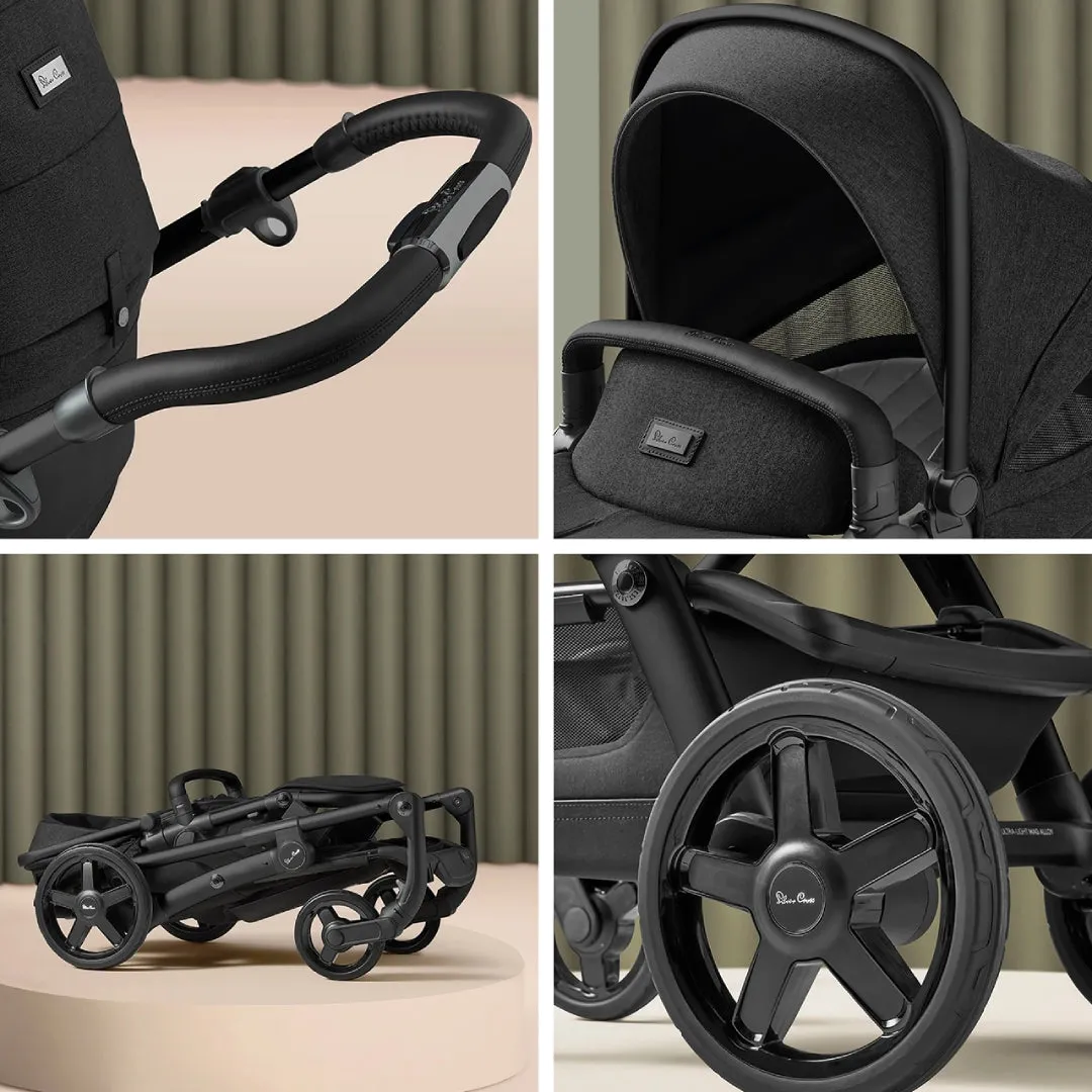 Silver Cross Wave 3 Single to Double Travel System (12 Piece) - Onyx