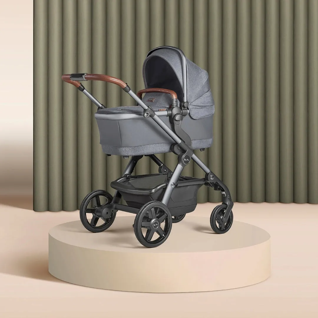 Silver Cross Wave 3 Single to Double Travel System Growing Family Bundle with Dream i-Size (22 Piece) - Lunar