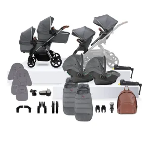 Silver Cross Wave 3 Twin Travel System - Lunar