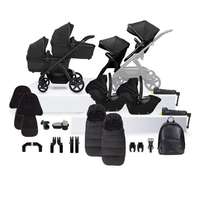 Silver Cross Wave 3 Twin Travel System - Onyx