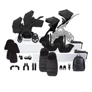 Silver Cross Wave 3 Twin Travel System - Onyx
