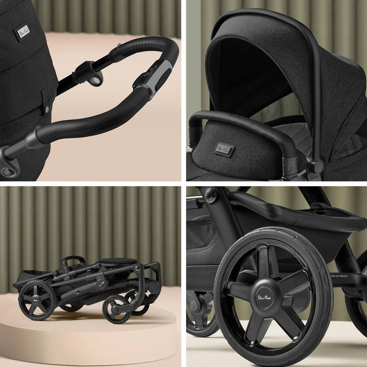 Silver Cross Wave 3 Twin Travel System - Onyx