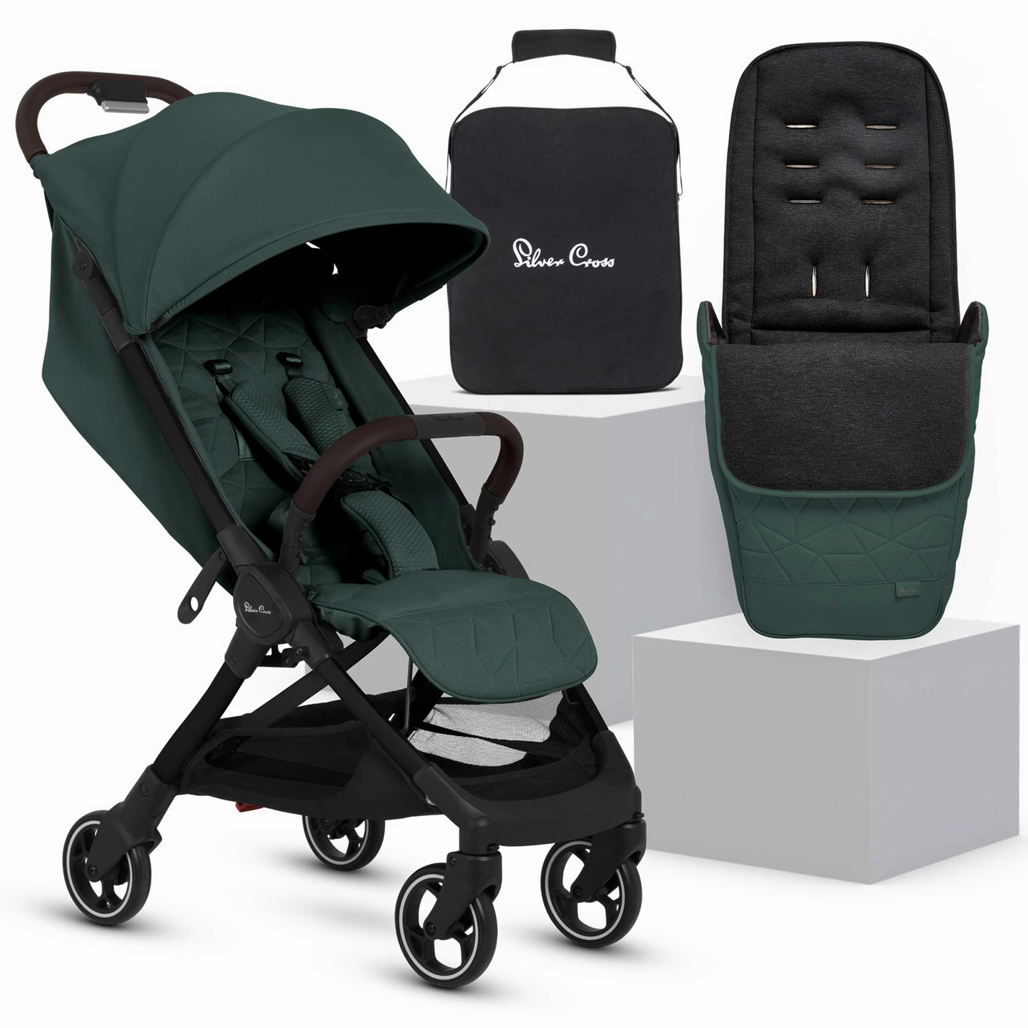 Silver Cross Clic 2 Compact Pushchair - Conifer