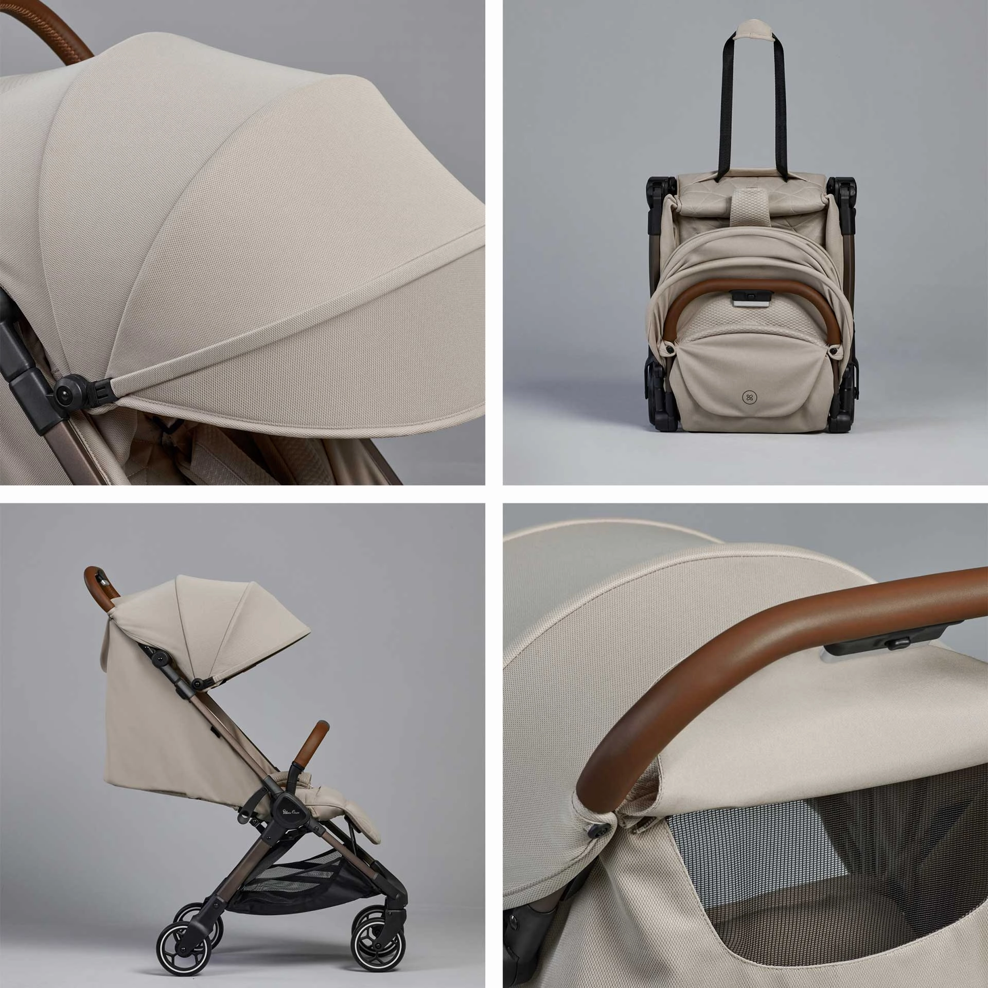 Silver Cross Clic 2 Compact Pushchair - Latte