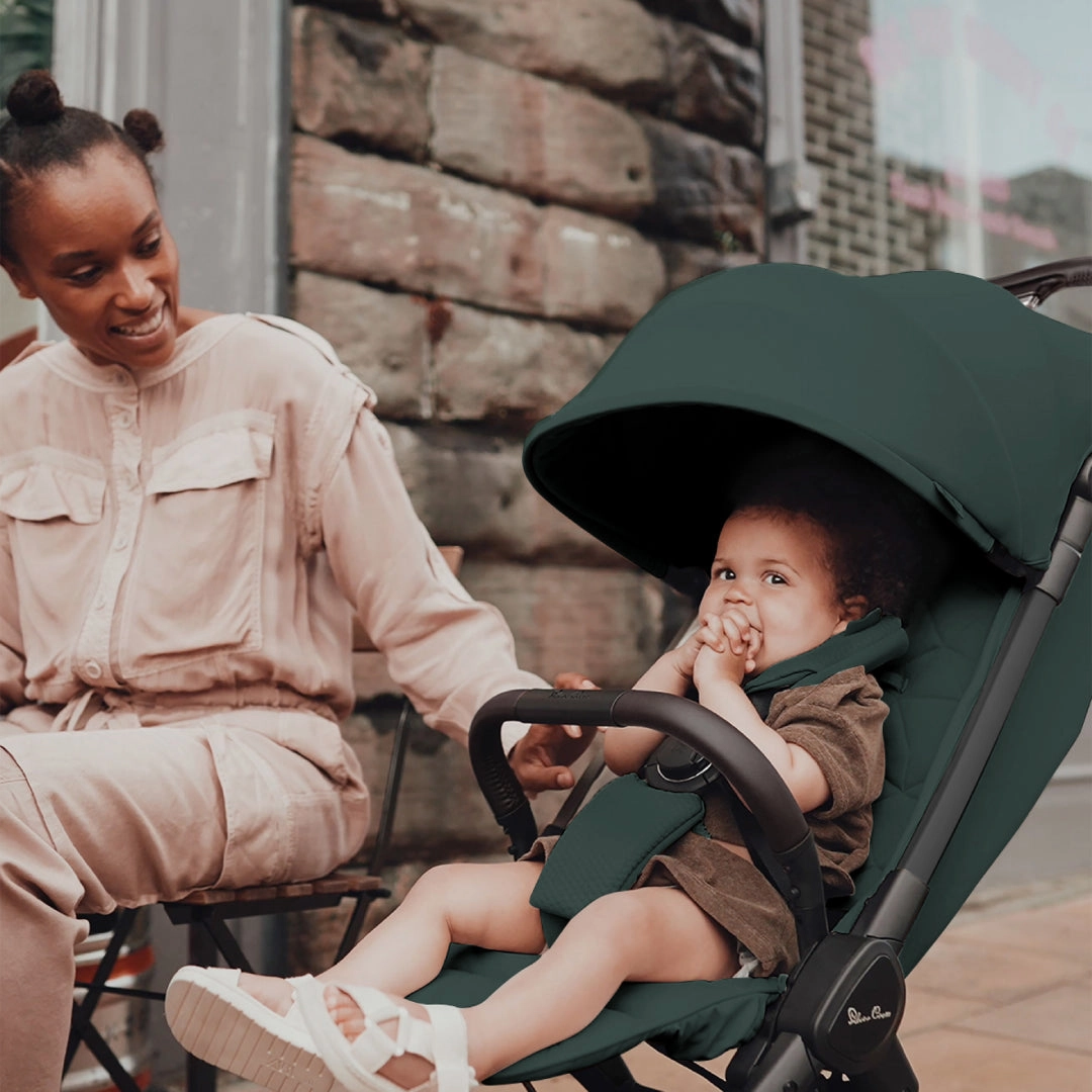 Silver Cross Clic 2 Stroller & Accessory Bundle - Conifer