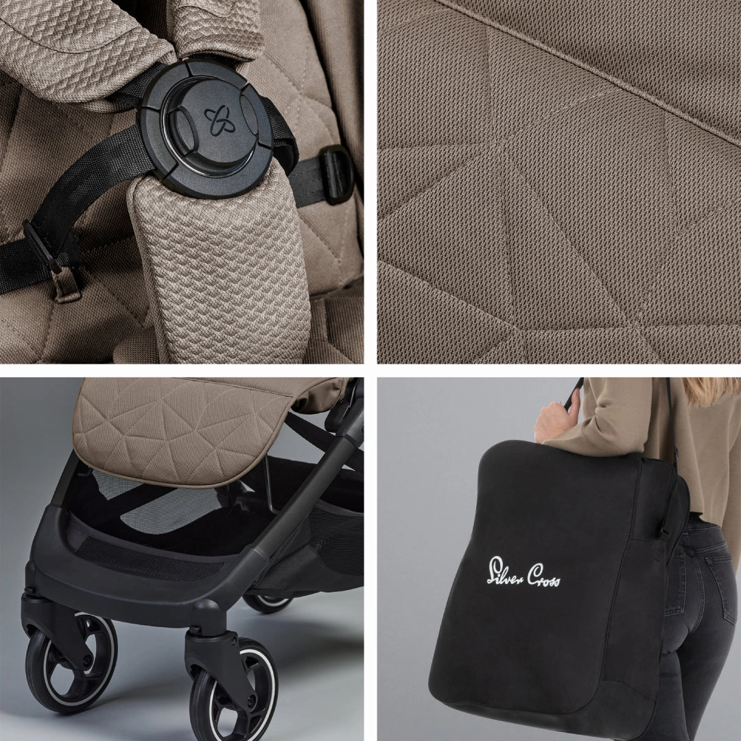 Silver Cross Clic 2 Stroller & Footmuff Bundle - Cobble