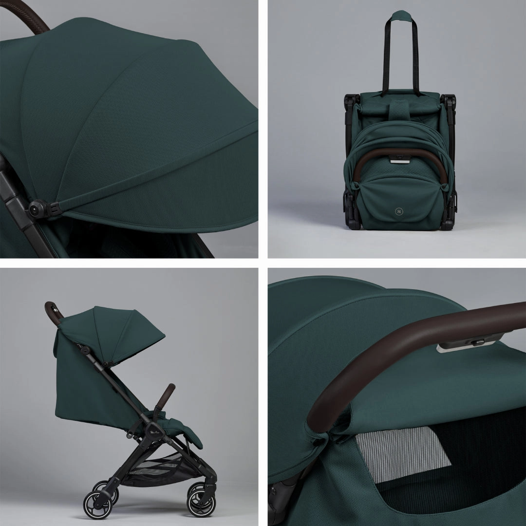 Silver Cross Clic 2 Stroller & Footmuff Bundle - Conifer