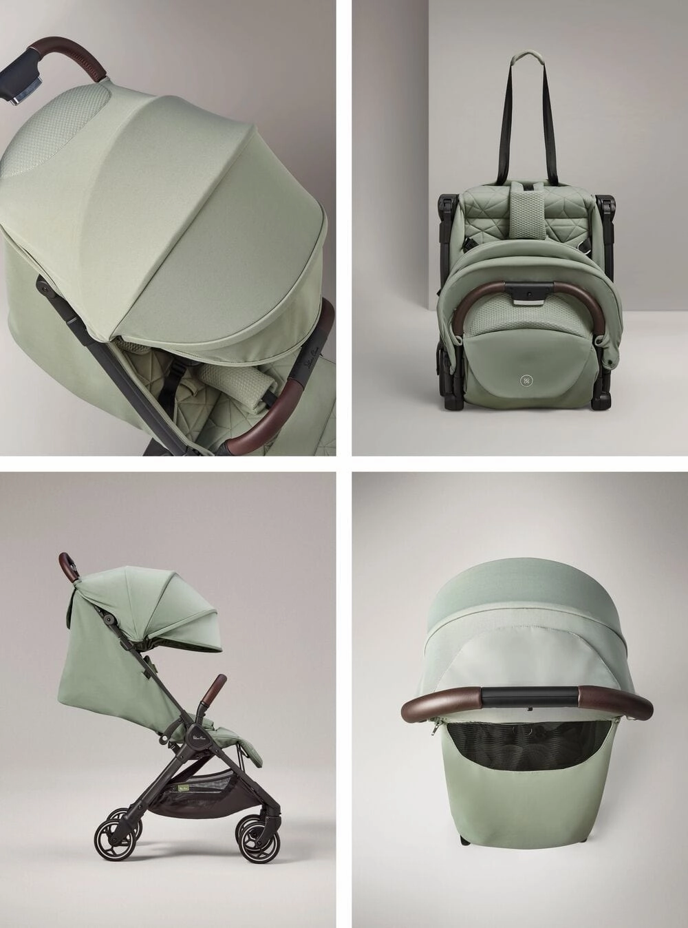 Silver Cross Clic Stroller and Footmuff - Sage