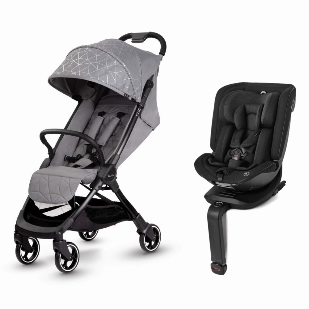 Silver Cross Clic Stroller with Motion 2 Car Seat - Grey/Space