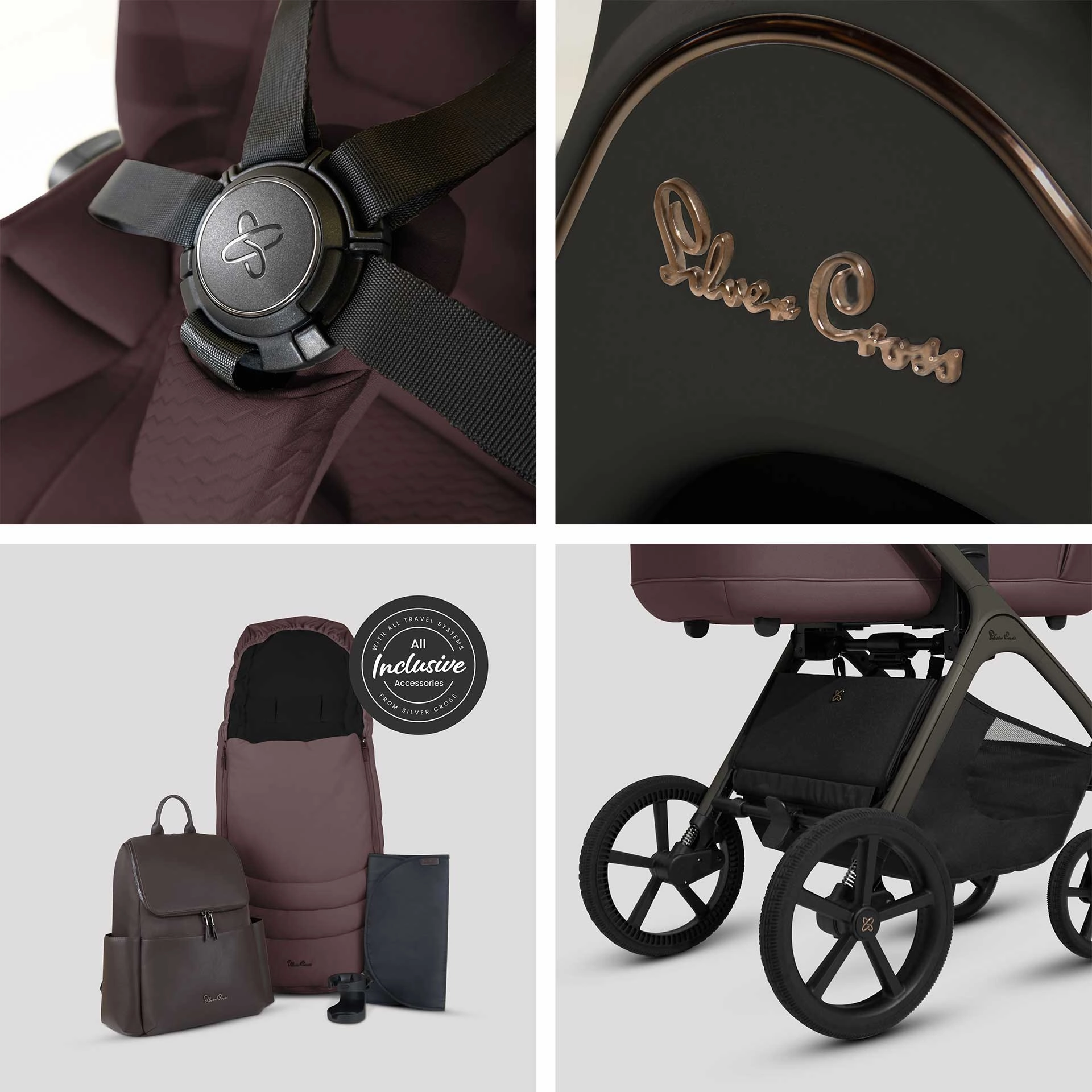 Silver Cross Cove Accessory Bundle - Damson