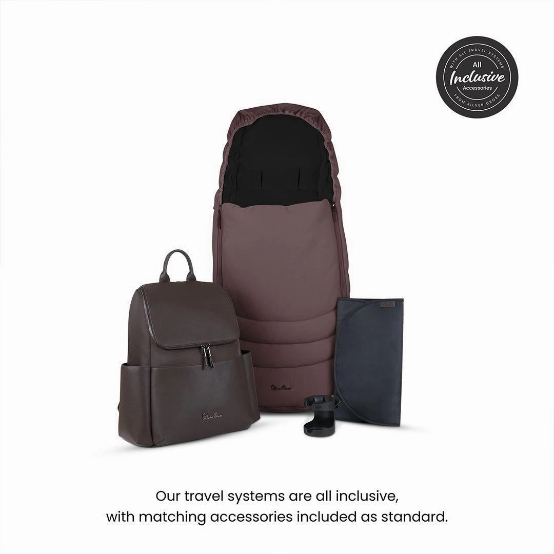 Silver Cross Cove Pushchair Accessory Bundle - Damson