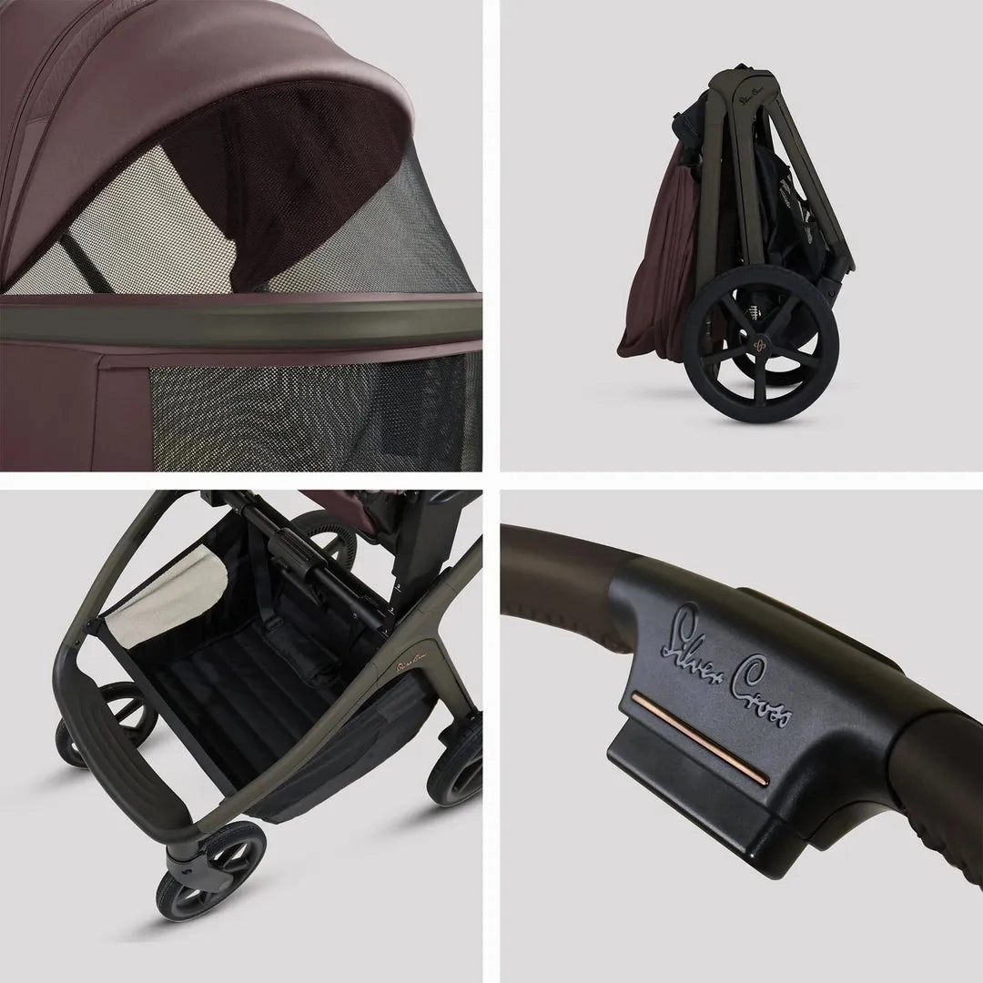 Silver Cross Cove Ultimate 360 Car Seat Bundle - Damson