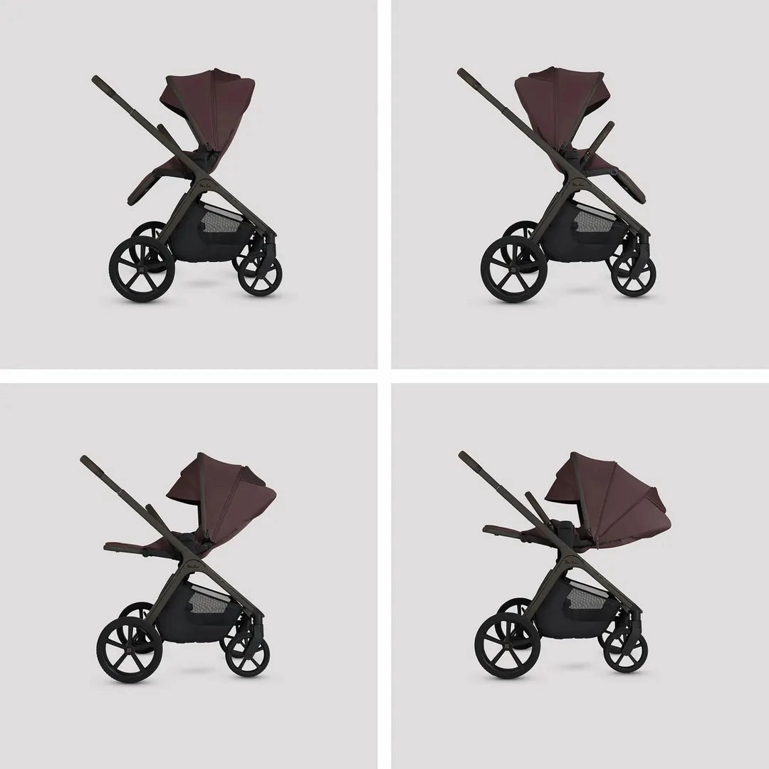 Silver Cross Cove Ultimate 360 Car Seat Family Bundle - Damson