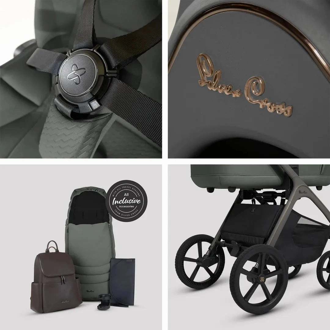 Silver Cross Cove Ultimate 360 Car Seat Family Bundle - Pewter