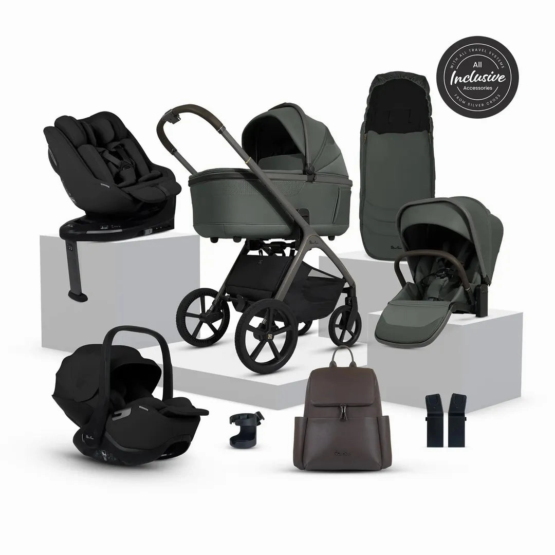 Silver Cross Cove Ultimate 360 Car Seat Family Bundle - Pewter