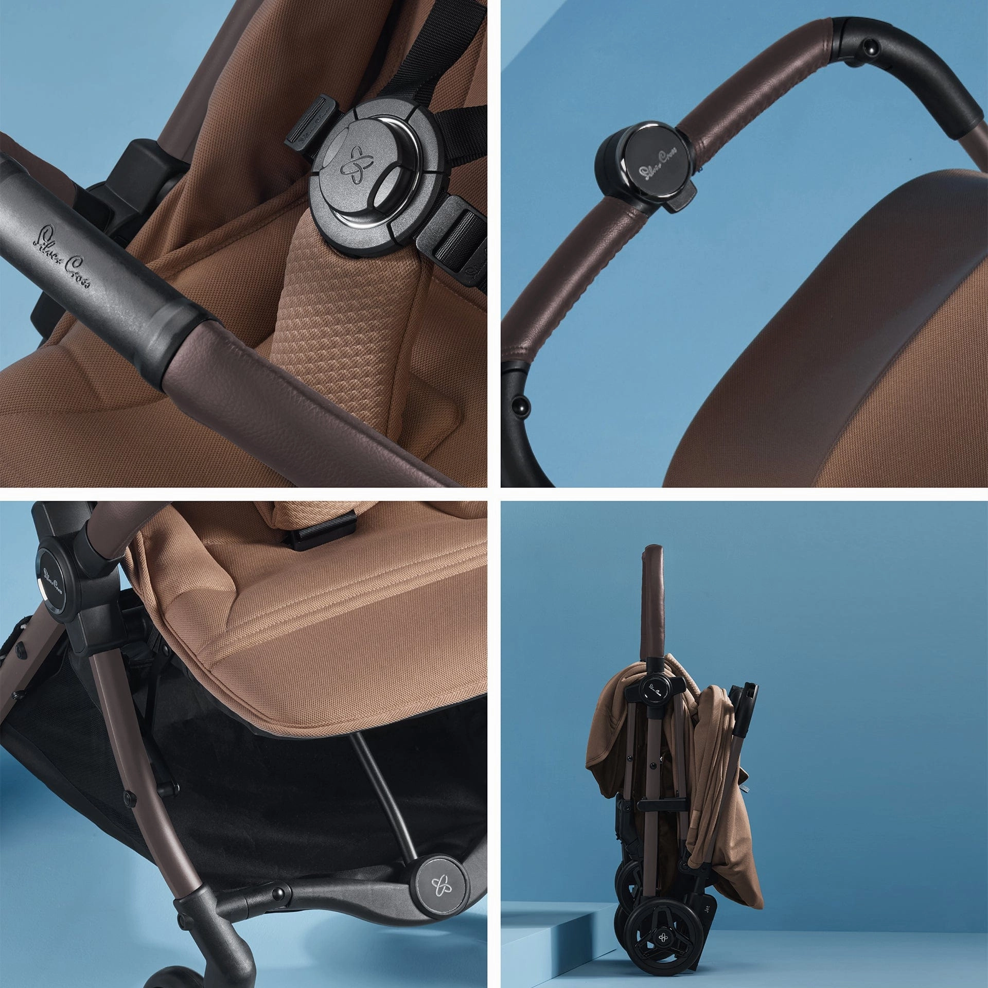 Silver Cross Jet 5 Stroller with Universal Accessory Bundle - Cinnamon