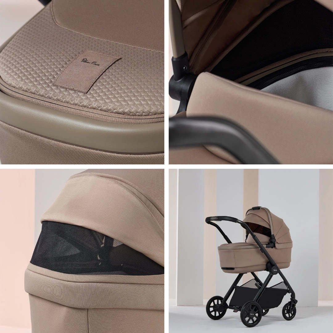 Silver Cross Reef 2 and First Bed Folding Carrycot - Mocha